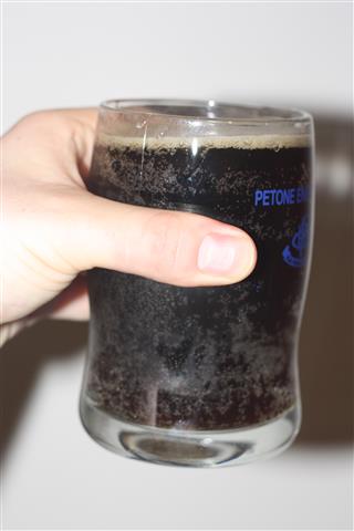 Ale'y Porter Beer up to the light